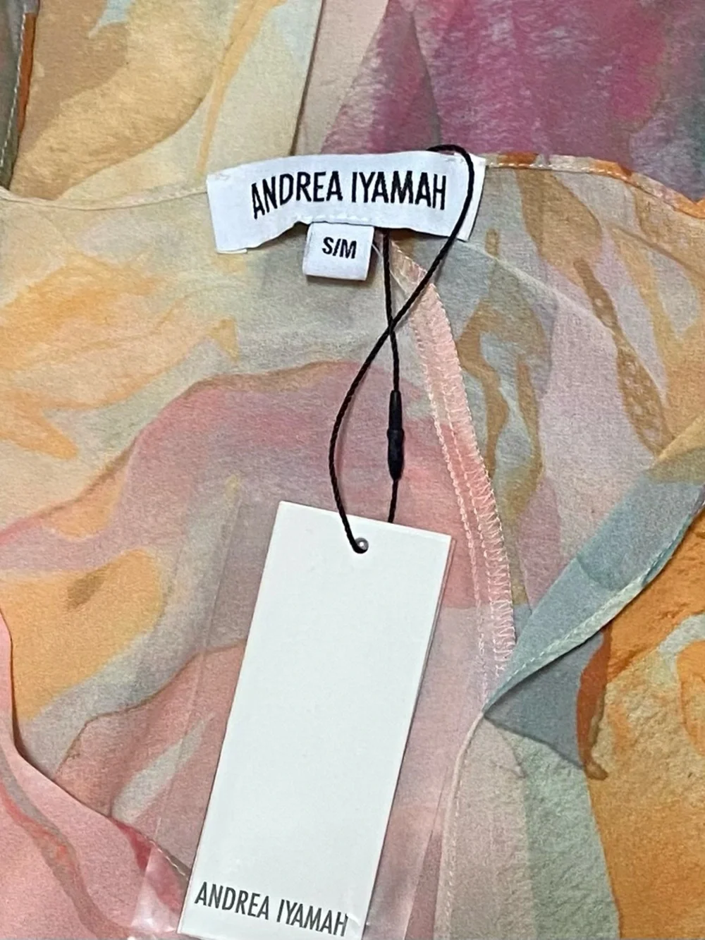 NWT Andrea Iyamah Adi Kaftan Dress or Cover Up Size S / M - Picture 11 of 12